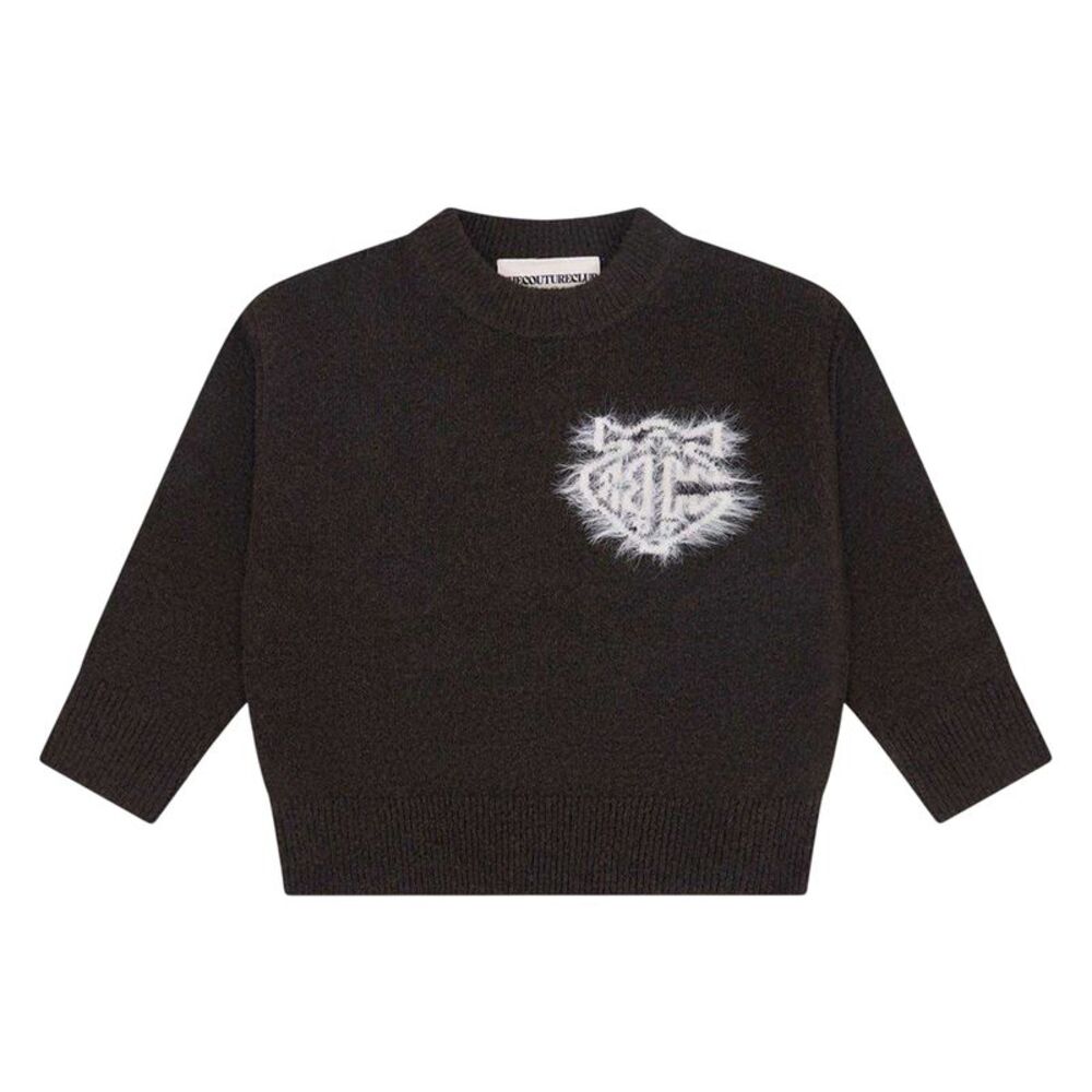 Couture Club Childrens/Kids Monogram Fluffy Sweatshirt / Brown